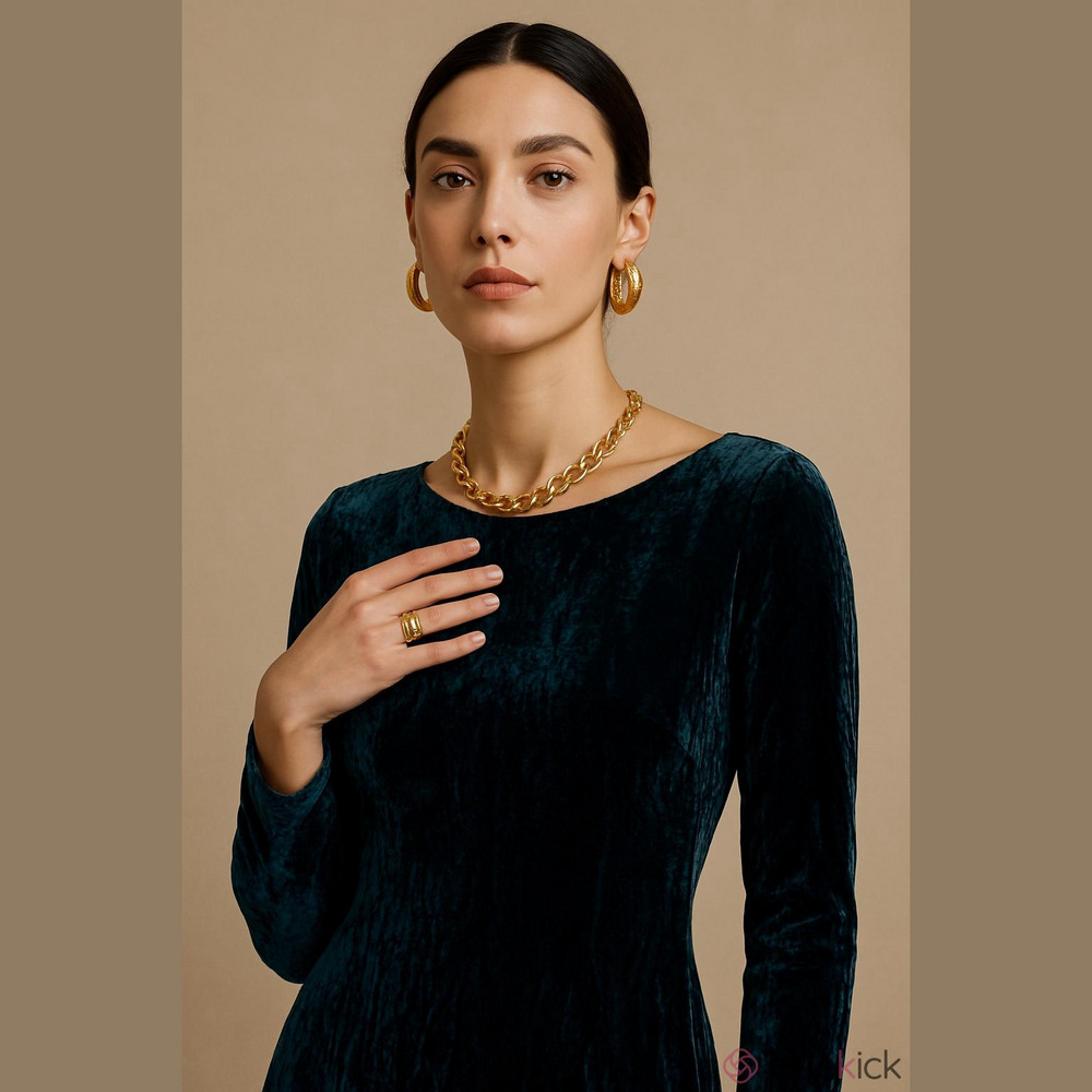 Vintage Bluemarine Crushed Velvet Dress